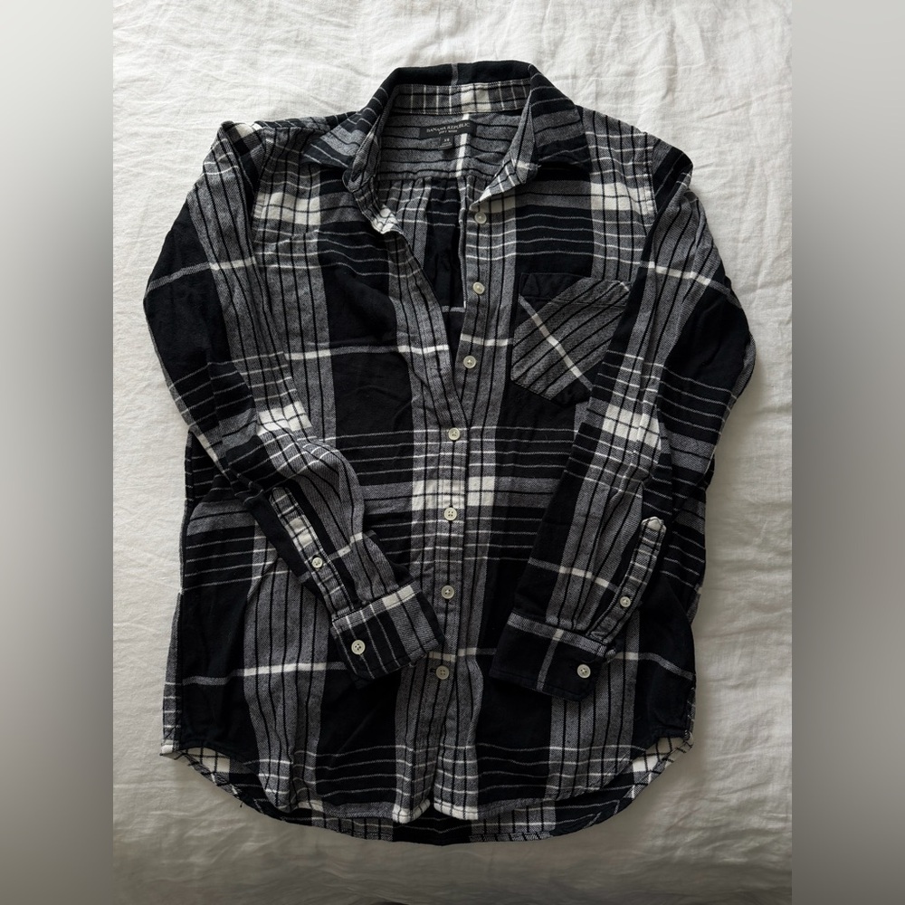 banana republic flannel button down